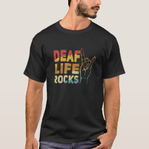 Camiseta A vida surda apodrece o gesto de mão Linguagem de