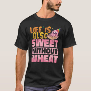 Camiseta A vida também é doce sem o trigo Glúten Free Aware