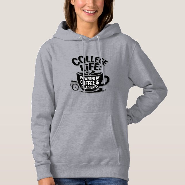 Camiseta "A vida universitária alimentada pelo café - Combu (Frente)