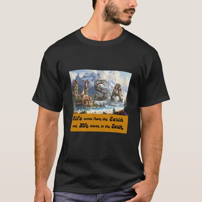 Camiseta A vida vem da Terra (Frente)