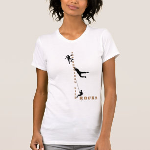 Camiseta A Vida Vertical - Design de Escalada de Rock
