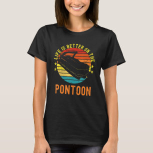 Camiseta A Vida Vintage É Melhor No Pontoon Boat Lake Li