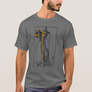 Camiseta A Vintagem do Cartão Hermit Tarot