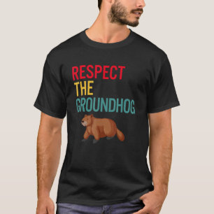 Camiseta A Vintagem Do Dia Do Cão Do Chão Respeita O Cachor