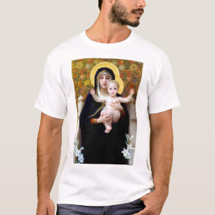 Camiseta A Virgem da Lily, Bouguereau