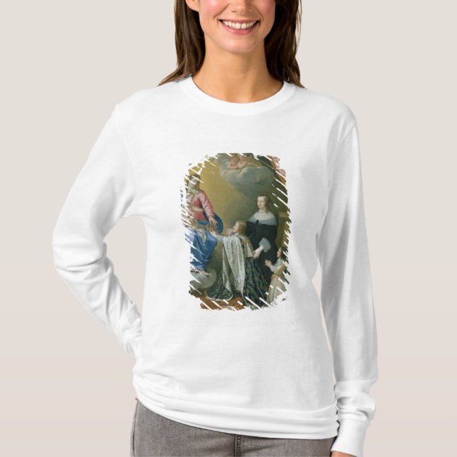 Camiseta A Virgem Maria dá a coroa e o Sceptre (Frente)