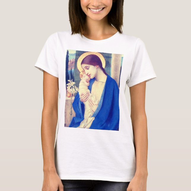 Camiseta A Virgem Maria e o Menino Jesus Graça Renascentist (Frente)