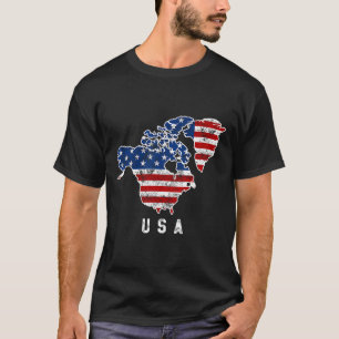 Camiseta A Visão Engraçada De Trump Do Mapa Dos Eua Com O C