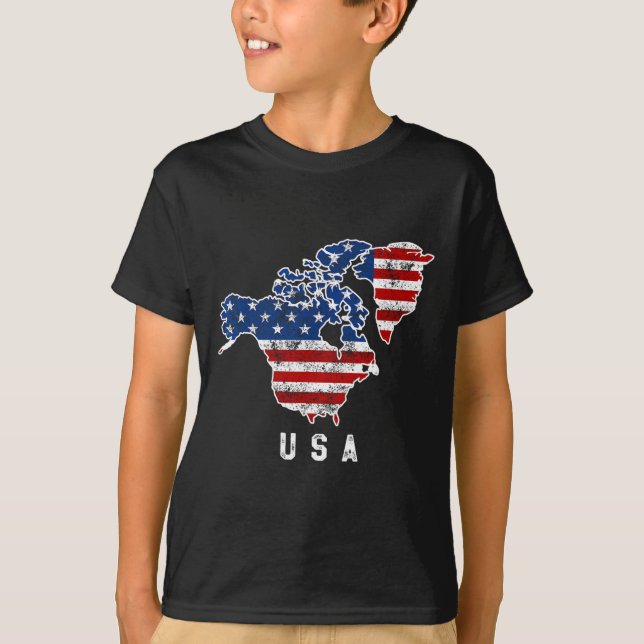 Camiseta A Visão Engraçada De Trump Do Mapa Dos Eua Com O C (Frente)