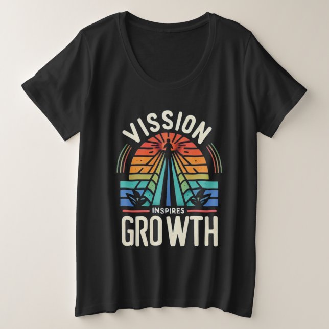 Camiseta A visão inspira o crescimento (Frente do Design)