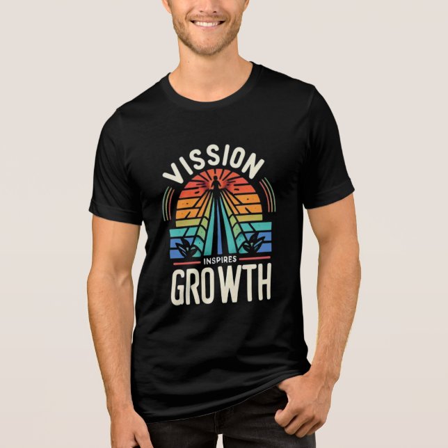 Camiseta A visão inspira o crescimento (Frente)