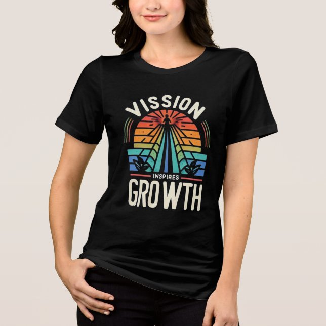 Camiseta A visão inspira o crescimento (Frente)