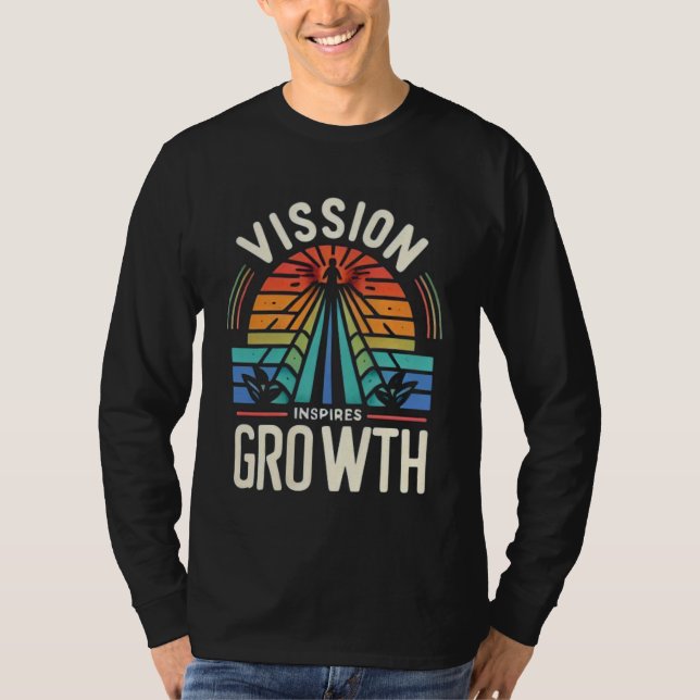 Camiseta A visão inspira o crescimento (Frente)