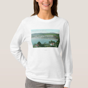 Camiseta A vista aérea do enxofre deposita a mina do