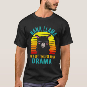Camiseta A vó Lhama não tem tempo para seu drama Vintage