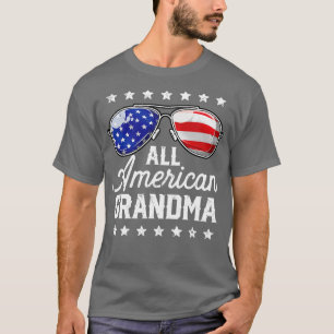 Camiseta A vovó americana 4 de julho T Dia de as mães Wom