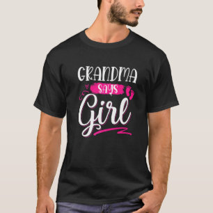 Camiseta A Vovó Diz Menina Família Revelação de Gênero do B