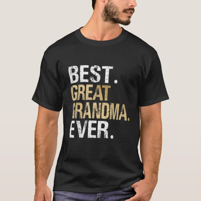 Camiseta A vovó do melhor Excelente de sempre... (Frente)