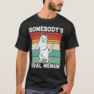 Camiseta A Vovó Felina Feral de Alguém Avó Geração Parental