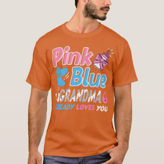 Camiseta A Vovó Rosa Ou Azul Ama A Sua Revelação De Gênero 