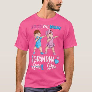 Camiseta A Vovó Rosa Ou Azul Ama A Sua Revelação De Gênero