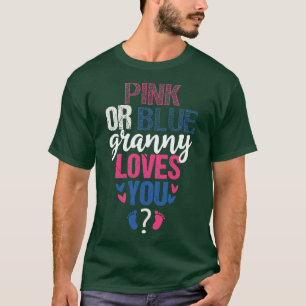 Camiseta A vovó rosa ou azul ama você