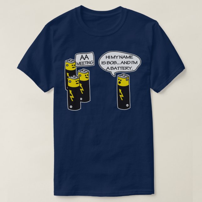 Camiseta Aa Battery Meeting Funy (Frente do Design)