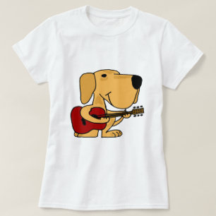 Camiseta AA labrador retriever amarelo bonito que joga a