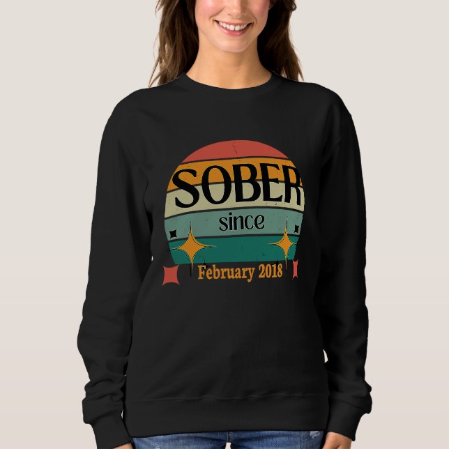 Camiseta AA NA Celebrate Sobriety Since February2018 Sober  (Frente)