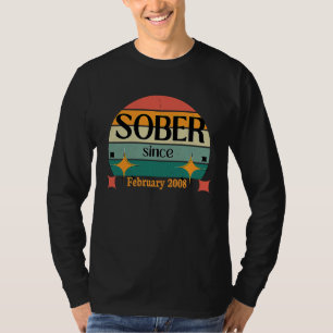 Camiseta AA NA Celebre Sobriedade Desde Fevereiro de 2008 S