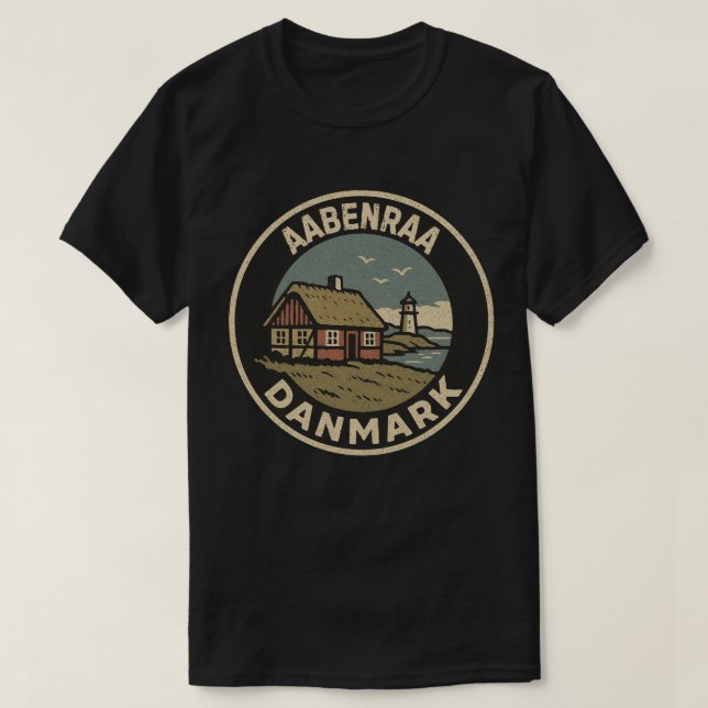 Camiseta Aabenraa, Dinamarca Danmark (Frente do Design)