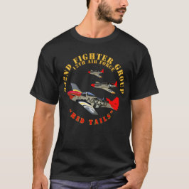 Camiseta AAC - 332nd Fighter Group - 12 AF - Red Tails