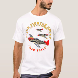 Camiseta AAC - 332nd Fighter Group - 12 AF - Red Tails