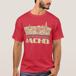 Camiseta Aachen City Gift Alemanha Cidade Silhouette Skylin