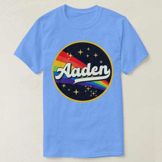Camiseta Aaden Rainbow No Space Vintage Style (Frente do Design)