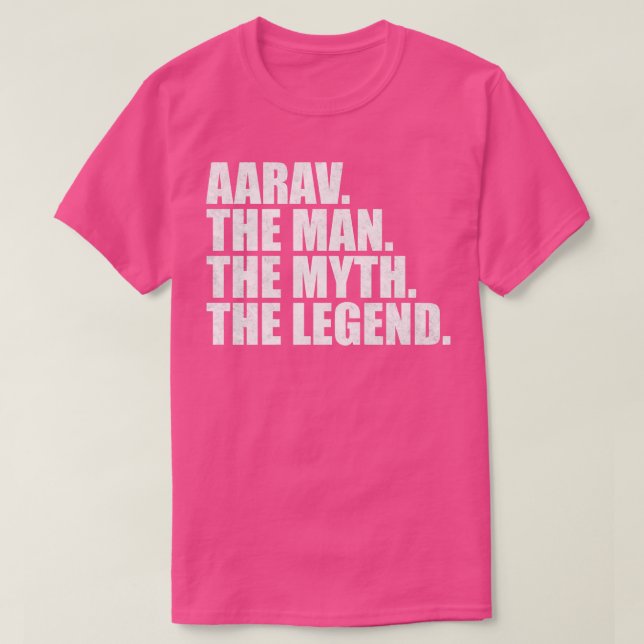 Camiseta Aarav Nome Aarav Nome Aarav Nome dado (Frente do Design)