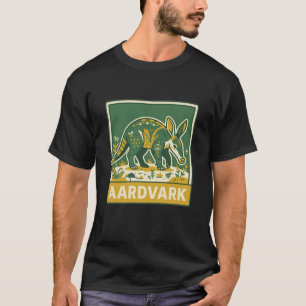 Camiseta Aardvark Animal Cute Retro Amante da Natureza Vida