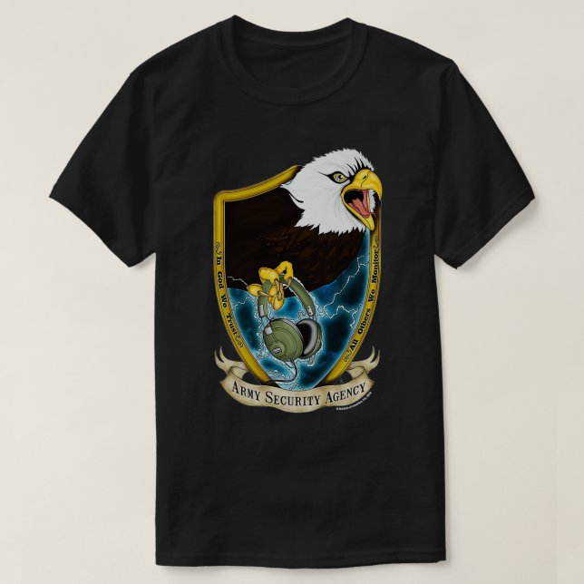 Camiseta AAS Army Security Agency Premium (Frente do Design)