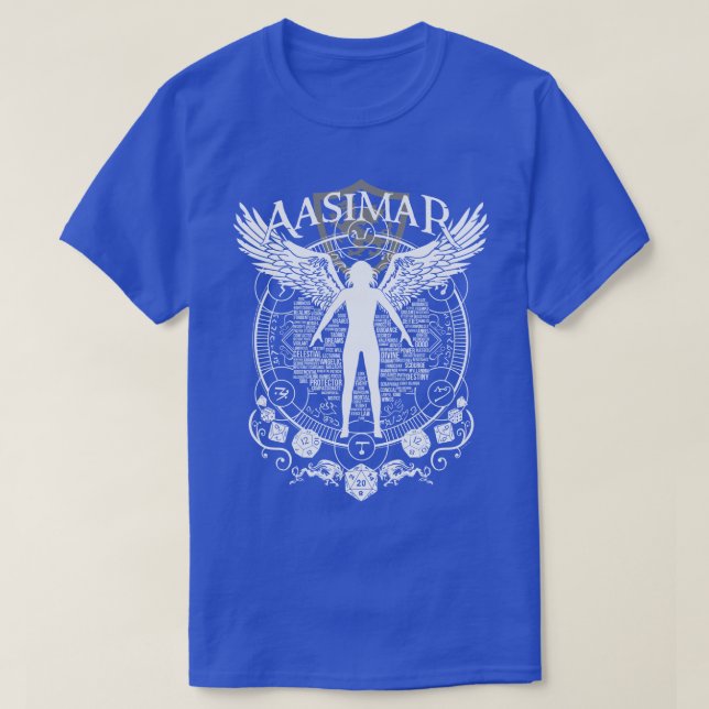 Camiseta Aasimar White (Frente do Design)