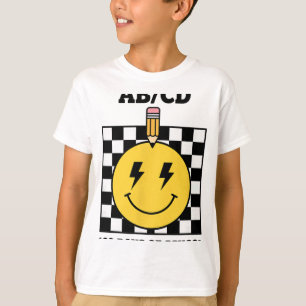 Camiseta Ab Cd 100 Dias De Escola Crianças Lápis Xadrez