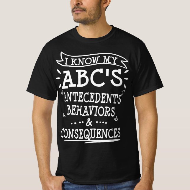 Camiseta ABA Applied Behaviist Therapist Engraçado Obrigado (Frente)
