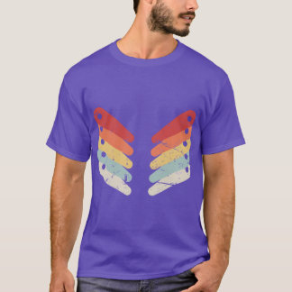 Camiseta Aba Curva de Pinball Retro Distressed família