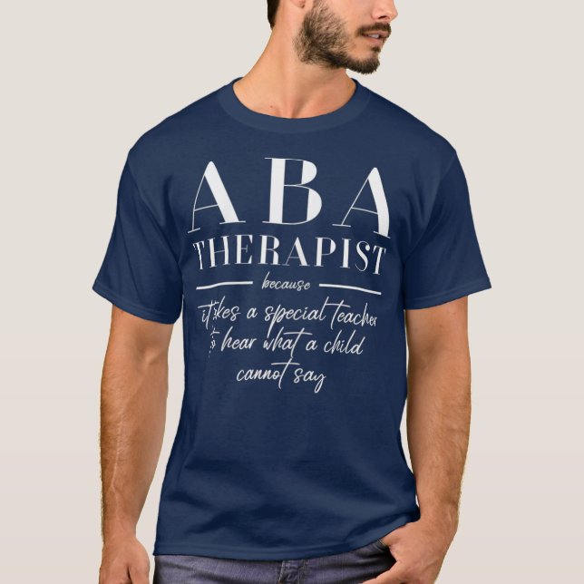 Camiseta Aba Terapista Engraçado Professora Oferece Terapia (Frente)