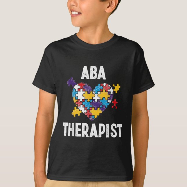 Camiseta Aba Therapist Training Behaviour Analyst Autism Th (Frente)