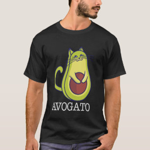 Camiseta Abacate Avogato Divertido Fofo Gato Vegano