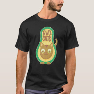 Camiseta Abacate Avogato Gato  Para Vegan e Vegetariano