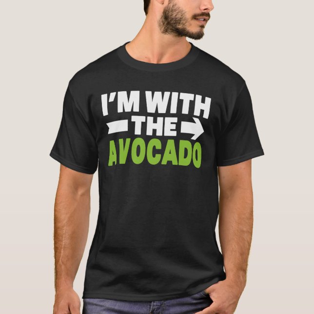 Camiseta Abacate Com Tórrada Fantasia De Halloween Combinan (Frente)