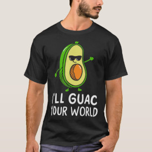 Camiseta Abacate Dançante Fofo  Gráfico de Comida Vegana  G