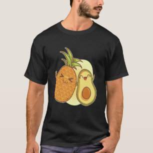 Camiseta Abacate de abacaxi Vegetais Frutas Tropical Vegano