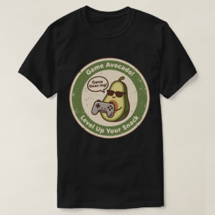 Camiseta Abacate Estilo Vintage com Design de Gamer com Con